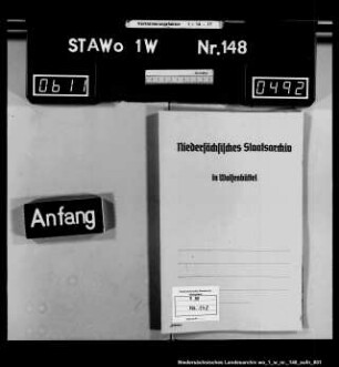 Übersendung des Depositengeldes durch das Friedensgericht Wendhausen