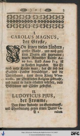 Kurtzer Begriff und Folge Der Teutschen Römischen Kayser.