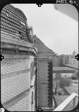 Dresden-Neustadt, Hospitalstraße 7. Ehem. Amtsgericht (1892-1894; M. I. Krause, K. L. F. Schmidt). Rückseite (Teilansicht)
