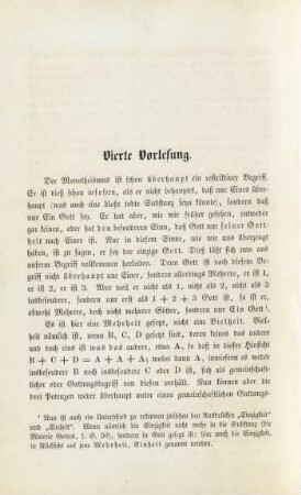 Vierte Vorlesung