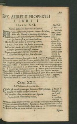 Sex. Aurelii Propertii Libri I.