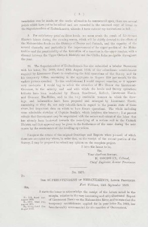 No. 2371. To the superintendent of embankments, lower provinces