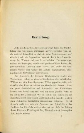 Beitrag zur Lehre vom Rückfall