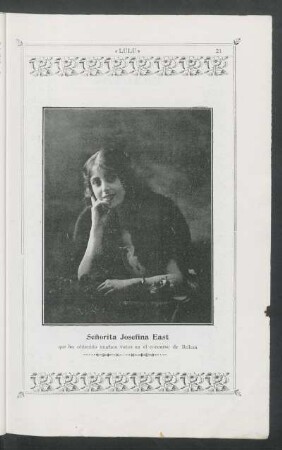[Fotografía de] Señorita Josefina East