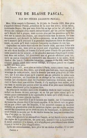 Oeuvres complètes de Blaise Pascal, 1