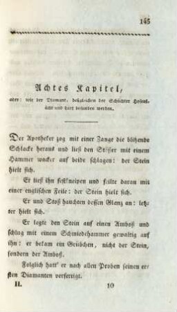 Achtes Kapitel, oder wie der Diamant, deßgleichen der Schächter Hoseas ächt und hart befunden werden