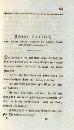 Achtes Kapitel, oder wie der Diamant, deßgleichen der Schächter Hoseas ächt und hart befunden werden
