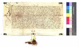 Revers des Diebolt Belhart für Abt Martin zu Herrenalb über seine Badstube zu Malsch. Von der Badstube sollen nur 2 ß d. Bodenzins gehen.