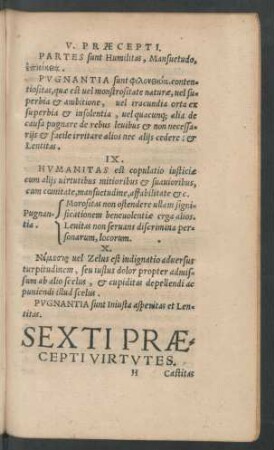 Sexti Praecepti Virtutes.