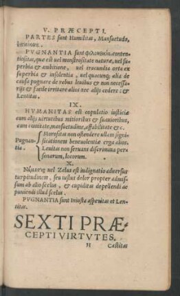 Sexti Praecepti Virtutes.