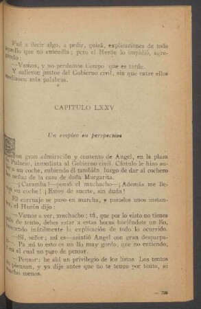 Capítulo LXXV - Un empleo en perspectiva