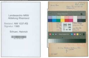 Entnazifizierung Heinrich Schuen , geb. 12.09.1894 (Stadtsekretaer)