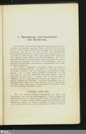 I. Entstehung und Geschichte der Sammlung
