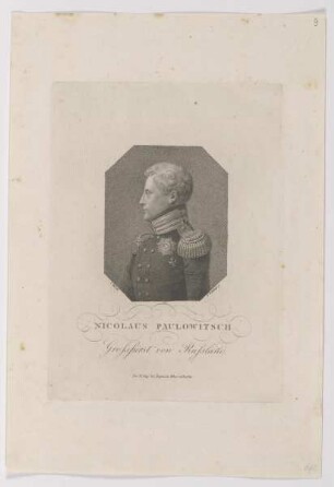 Bildnis des Nikolaus Paulowitsch, Grossfürst von Russland