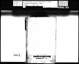 Kopial Leipziger Kreis / Alte Aufschrift: "Leipzigisch Copial"
