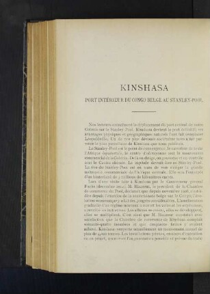 Kinshasa.