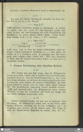 V. Fernere Erweiterung eben derselben Methode