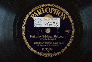 Metropol-Schlager-Potpourri : I. Teil / (V. Holländer)