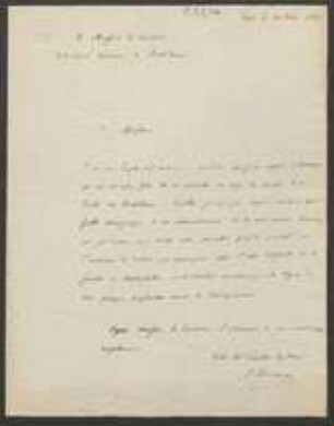 Brief von Joseph Decaisne an Carl Friedrich Philipp von Martius