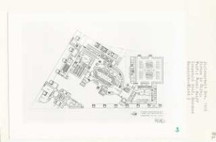 Zirkus, Berlin-Charlottenburg (Diplomarbeit bei Bernhard Hermkes): Grundriss 1. Obergeschoss + 5.00, 1:500