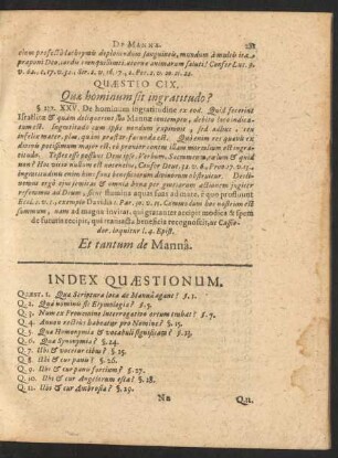 Index Quaestionum.