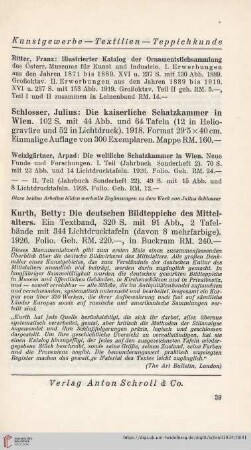 Kunstgewerbe, Textilien, Teppichkunde