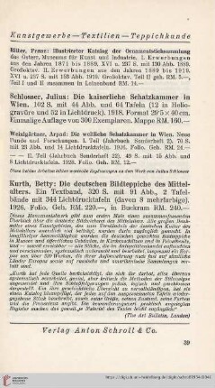 Kunstgewerbe, Textilien, Teppichkunde