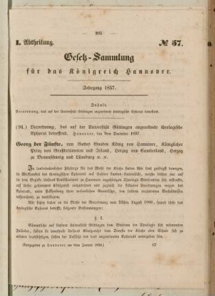 Gesetzsammlung für das Konigreich Hannover