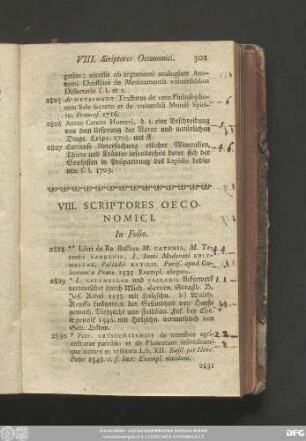 VIII. Scriptores Oeconomici.