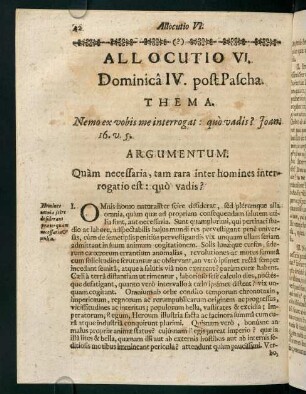 42-51, Allocutio VI.