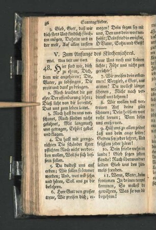 V. Zum Anfange des Kirchenjahres.