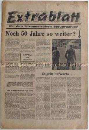 Sonderdruck der KPD u.a. zur Bundestagswahl 1949