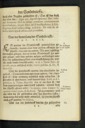 Von der beweisung der Sendebrieffe/ Cap. XCIX.