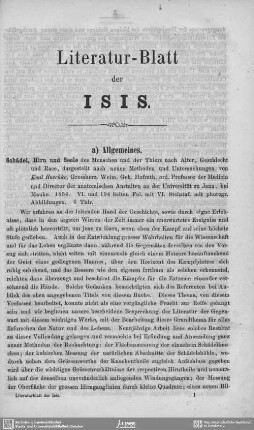 Literatur-Blatt der ISIS 1855