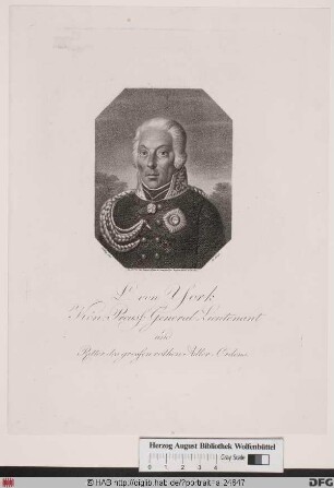 Bildnis Hans David Ludwig Yorck (von Wartenburg) (1814 Graf)