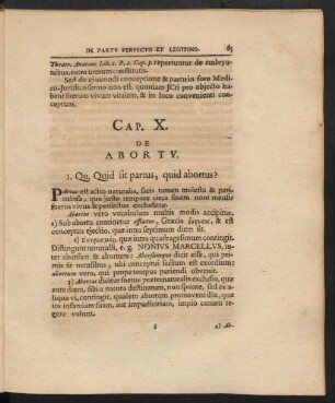 Cap. X. De Abortu