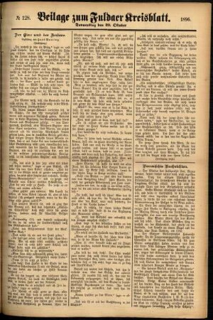 Zweite Ausgabe vom Donnerstag, den 29. Oktober 1896.