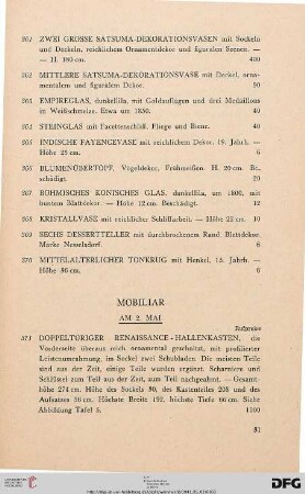 Mobiliar (Nr. 371-422)