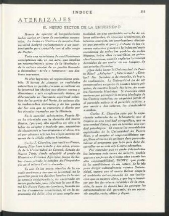 Aterrizajes - El nuevo rector de la universidad