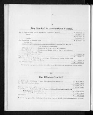 IV. Das Effecten-Geschäft.
