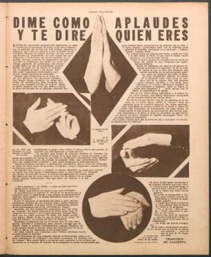 Dime como aplaudes y te dire quien eres