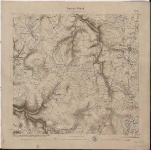 Section Brand aus: Topographische Karte (Äquidistantenkarte) Sachsen
