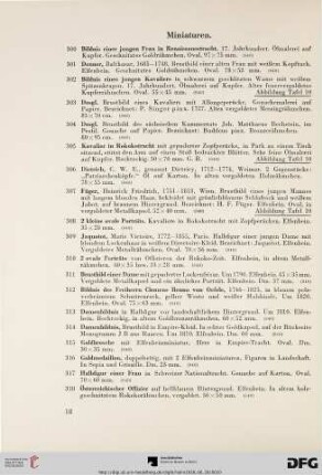 Miniaturen (Nr. 300-331)