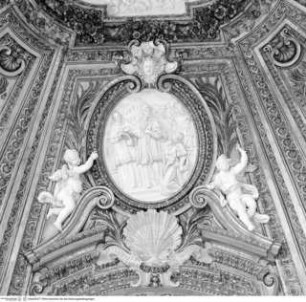 Kuppeldekoration, Clemens VIII. übergibt einen Chirographen an Kardinal Aldobrandini