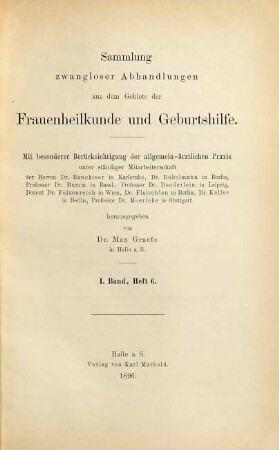 Über die Diagnose und Therapie des Carcinoma uteri