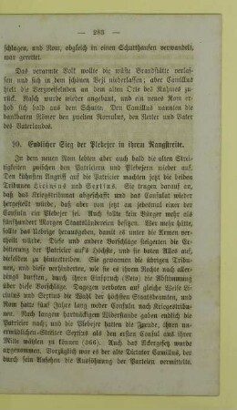90. Endlicher Sieg der Plebejer in ihrem Rangstreite