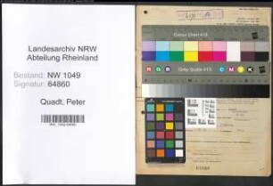 Entnazifizierung Peter Quadt , geb. 08.05.1899 (Lehrer)