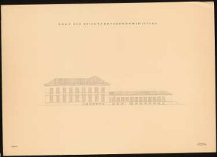 Haus des Reichspropagandaministers Joseph Goebbels, Berlin-Mitte: Südansicht 1:100