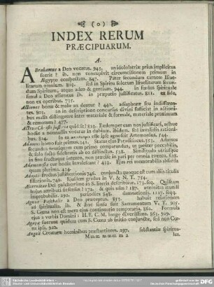 Index Rerum Praecipuarum