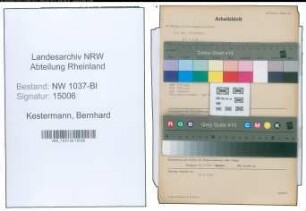 Entnazifizierung Bernhard Kestermann , geb. 06.09.1894 (Bahnsekretaer)
